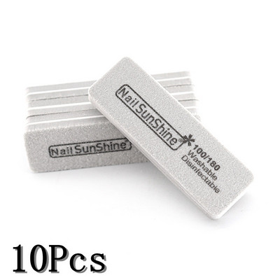 10 vnt. / partijoje kempinės nagų dildės 100 180 grūdelių, plaunamų dezinfekuojamų švitrinių lentų nagų buferio dildės salono manikiūro meno įrankių tiekėjas