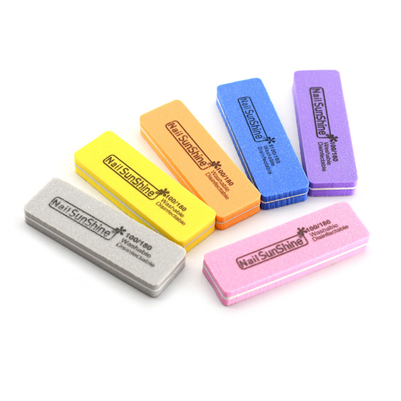 10 vnt. / partijoje kempinės nagų dildės 100 180 grūdelių, plaunamų dezinfekuojamų švitrinių lentų nagų buferio dildės salono manikiūro meno įrankių tiekėjas