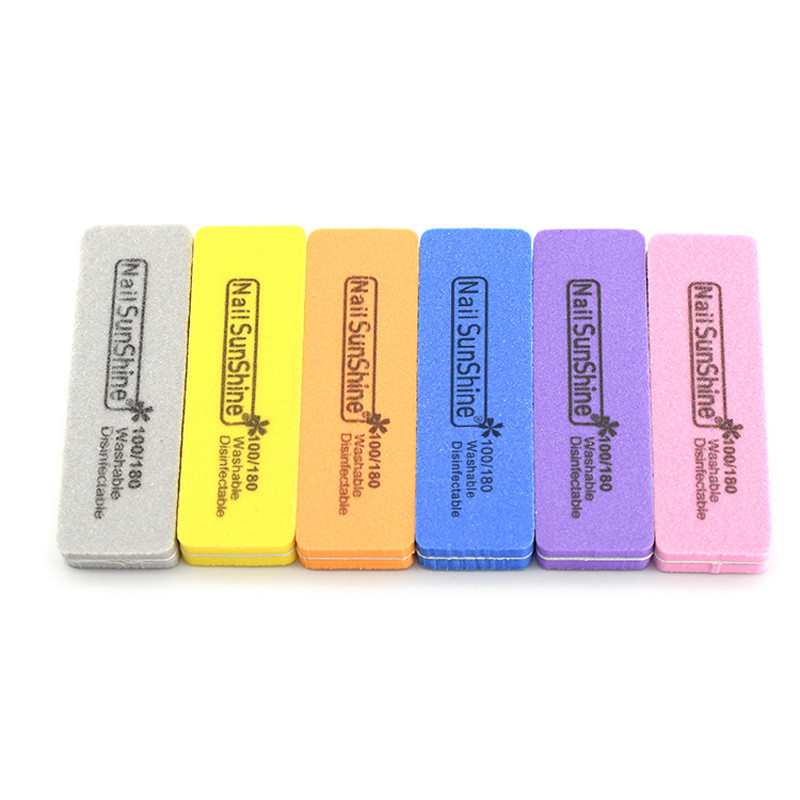 10 vnt. / partijoje kempinės nagų dildės 100 180 grūdelių, plaunamų dezinfekuojamų švitrinių lentų nagų buferio dildės salono manikiūro meno įrankių tiekėjas