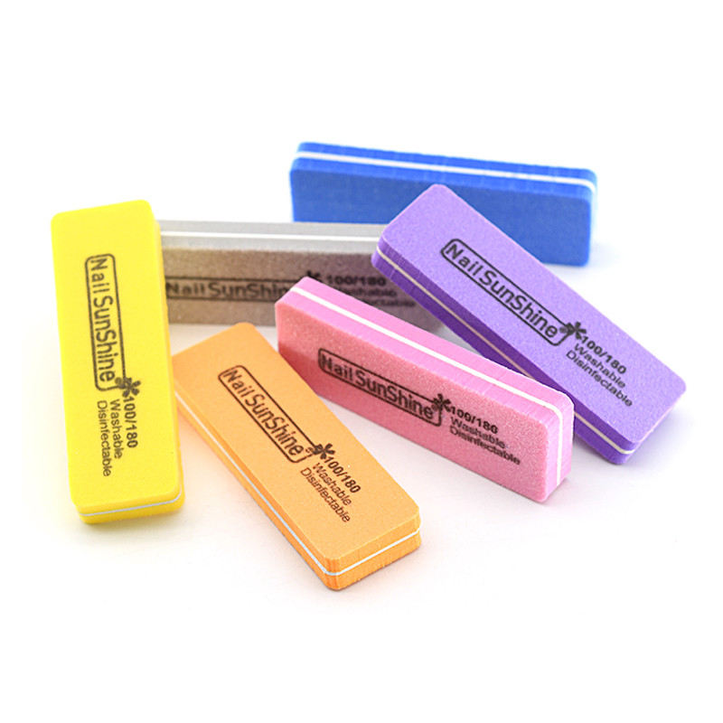 10 vnt. / partijoje kempinės nagų dildės 100 180 grūdelių, plaunamų dezinfekuojamų švitrinių lentų nagų buferio dildės salono manikiūro meno įrankių tiekėjas