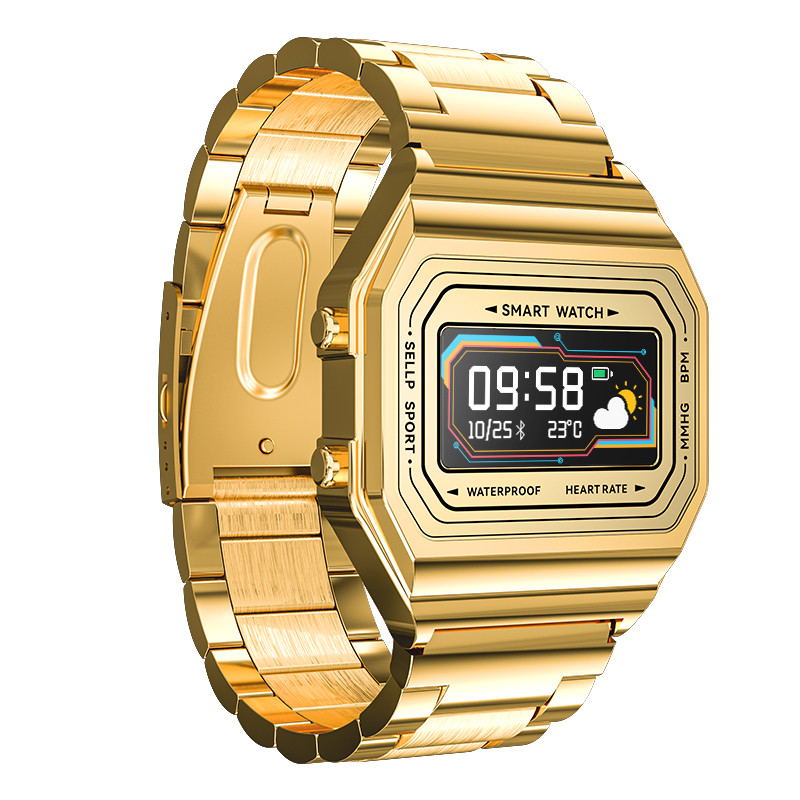 i6 Sport Smart Watch Men Fashion Gold Steel HeartRate IP67 Αδιάβροχο Fitness Tracker Monitor Message Smartwatch για Android IOS