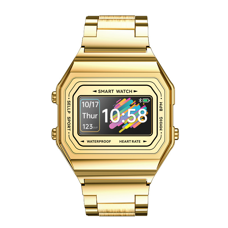 i6 Sport Smart Watch Men Fashion Gold Steel HeartRate IP67 Αδιάβροχο Fitness Tracker Monitor Message Smartwatch για Android IOS