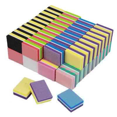 100 komada spužvaste brusne turpije za nokte Buffer Block dvostrano jednokratne profesionalne mini pufer za nokte Manikura Vijlen turpija za nokte Novo