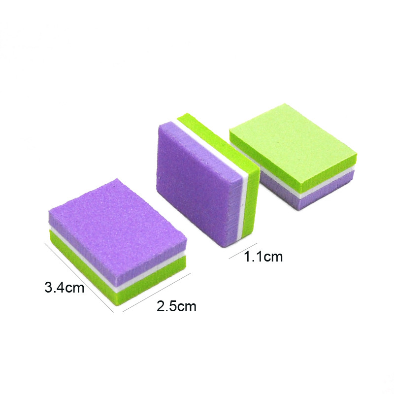 100 komada spužvaste brusne turpije za nokte Buffer Block dvostrano jednokratne profesionalne mini pufer za nokte Manikura Vijlen turpija za nokte Novo