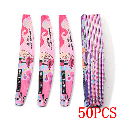 25/50 kom Šareni brusni papir Turpija za nokte 80/100/150/180 Alati za nokte Podrezivanje stopala Trljanje Obostrano poliranje Dodaci za nokte