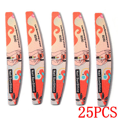 25/50 kom Šareni brusni papir Turpija za nokte 80/100/150/180 Alati za nokte Podrezivanje stopala Trljanje Obostrano poliranje Dodaci za nokte