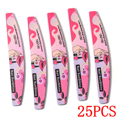 25/50 kom Šareni brusni papir Turpija za nokte 80/100/150/180 Alati za nokte Podrezivanje stopala Trljanje Obostrano poliranje Dodaci za nokte