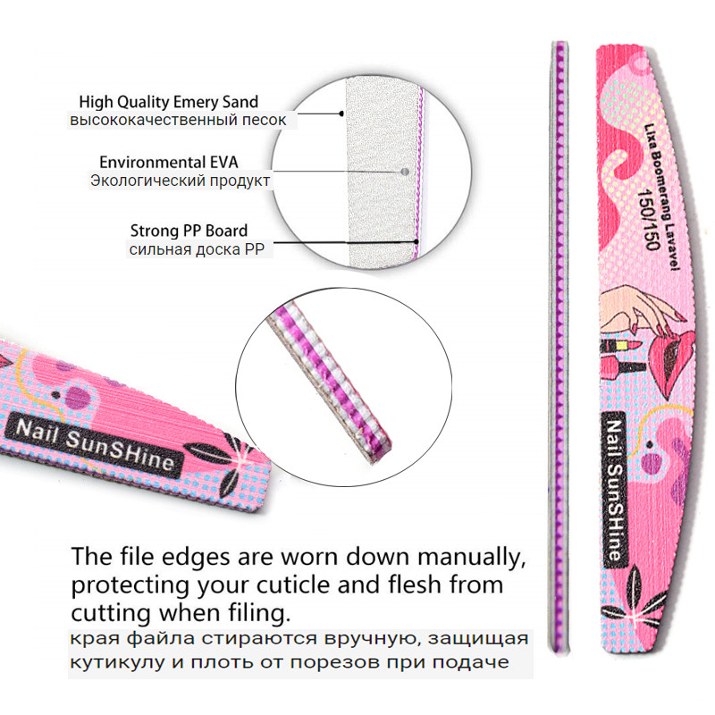 25/50 kom Šareni brusni papir Turpija za nokte 80/100/150/180 Alati za nokte Podrezivanje stopala Trljanje Obostrano poliranje Dodaci za nokte