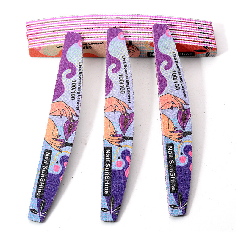 25/50 kom Šareni brusni papir Turpija za nokte 80/100/150/180 Alati za nokte Podrezivanje stopala Trljanje Obostrano poliranje Dodaci za nokte