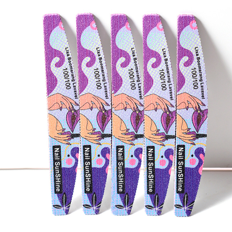 25/50 kom Šareni brusni papir Turpija za nokte 80/100/150/180 Alati za nokte Podrezivanje stopala Trljanje Obostrano poliranje Dodaci za nokte