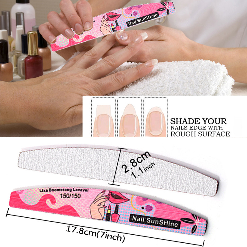 25/50 kom Šareni brusni papir Turpija za nokte 80/100/150/180 Alati za nokte Podrezivanje stopala Trljanje Obostrano poliranje Dodaci za nokte