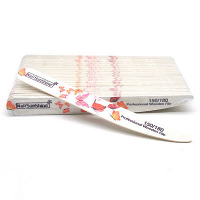 100kom/lot Drvena profesionalna turpija za nokte Drvena prijenosna brusna turpija za manikuru Periva šmirgla za sve UV gel lakove