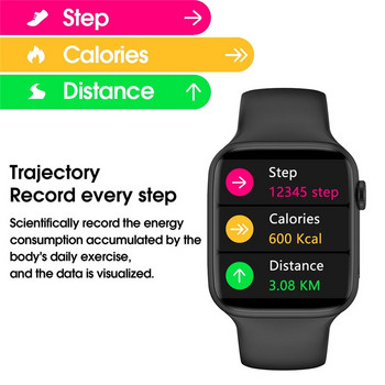 Нов IWO W27 Pro Smart Watch Series 7 Безжично зареждане Bluetooth разговор Разделен екран Заключване на ПИН Smartwatch Поддръжка на Siri NFC