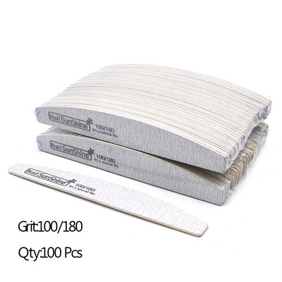 100 komada Jake, debele brusne drvene turpije za nokte Multi Limas turpije za poliranje Puferi za brušenje noktiju Periva drvena turpija za šmirgl