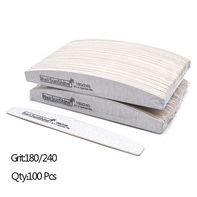 100 komada Jake, debele brusne drvene turpije za nokte Multi Limas turpije za poliranje Puferi za brušenje noktiju Periva drvena turpija za šmirgl