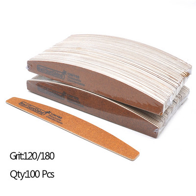 100 komada Jake, debele brusne drvene turpije za nokte Multi Limas turpije za poliranje Puferi za brušenje noktiju Periva drvena turpija za šmirgl