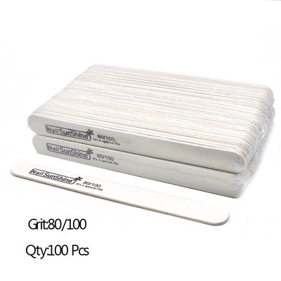 100 komada Jake, debele brusne drvene turpije za nokte Multi Limas turpije za poliranje Puferi za brušenje noktiju Periva drvena turpija za šmirgl