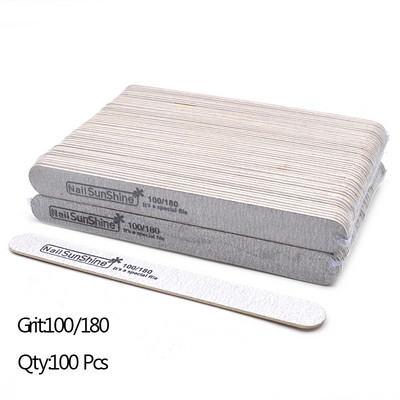 100 komada Jake, debele brusne drvene turpije za nokte Multi Limas turpije za poliranje Puferi za brušenje noktiju Periva drvena turpija za šmirgl