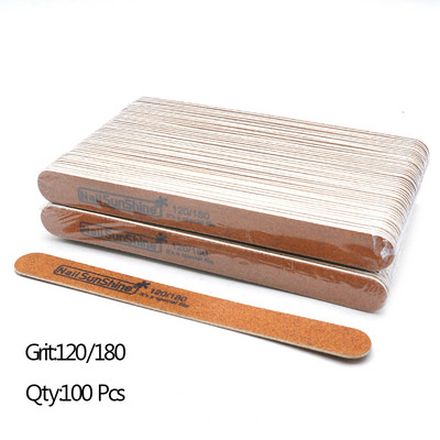 100 komada Jake, debele brusne drvene turpije za nokte Multi Limas turpije za poliranje Puferi za brušenje noktiju Periva drvena turpija za šmirgl