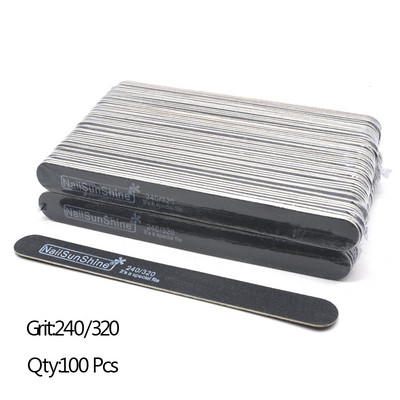 100 komada Jake, debele brusne drvene turpije za nokte Multi Limas turpije za poliranje Puferi za brušenje noktiju Periva drvena turpija za šmirgl