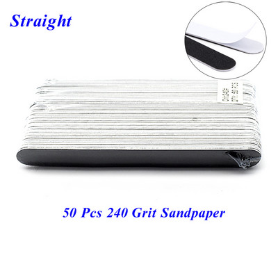50Pcs/Lot crni zamjenski brusni papir dvostrana turpija za nokte 100/180 sredstvo za uklanjanje žuljeva za manikuru nehrđajuća drška zamjenjivi jastučići
