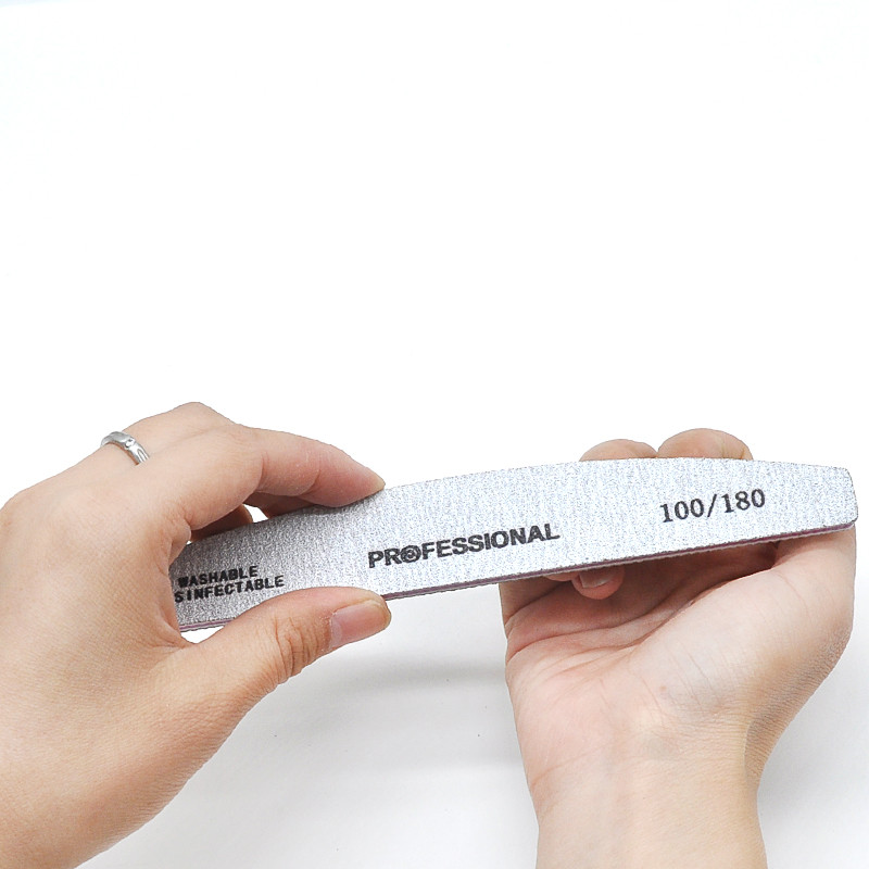 100 kom./lot Turpije za nokte Veleprodaja 80/100/180 Potrepštine za nokte Profesionalno brušenje Turpija za poliranje Alati za pedikuru koji se mogu prati