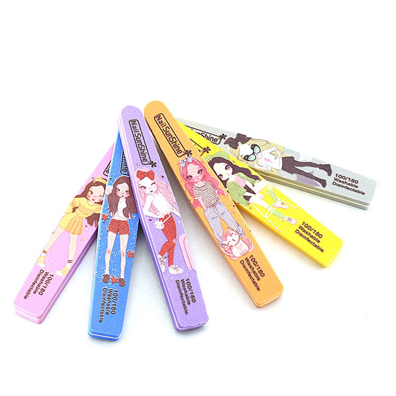 25/50 KOM. Profesionalne turpije za nokte za manikuru Brušenje 100/180 Romb dvostrane pufere za nokte Sponge Art Nail Accessions