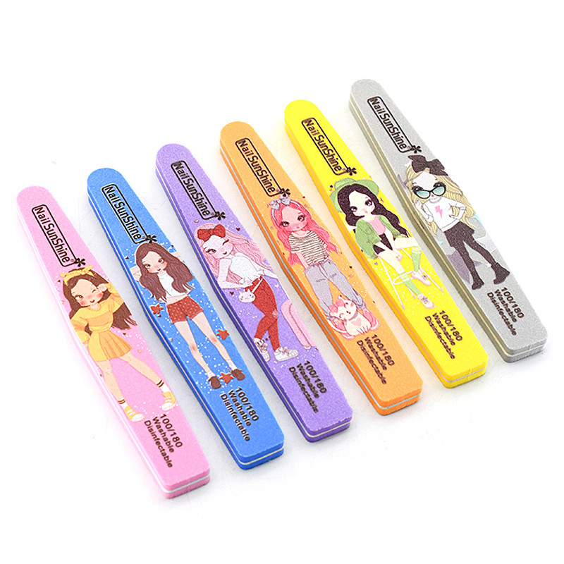 25/50 KOM. Profesionalne turpije za nokte za manikuru Brušenje 100/180 Romb dvostrane pufere za nokte Sponge Art Nail Accessions