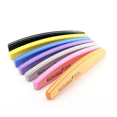 50/100 Pcs Professional Nail File 100 180 Grit Half Moon Nail Buffer Files Γυαλόχαρτο Sanding Nails File for Manicure Art Tools