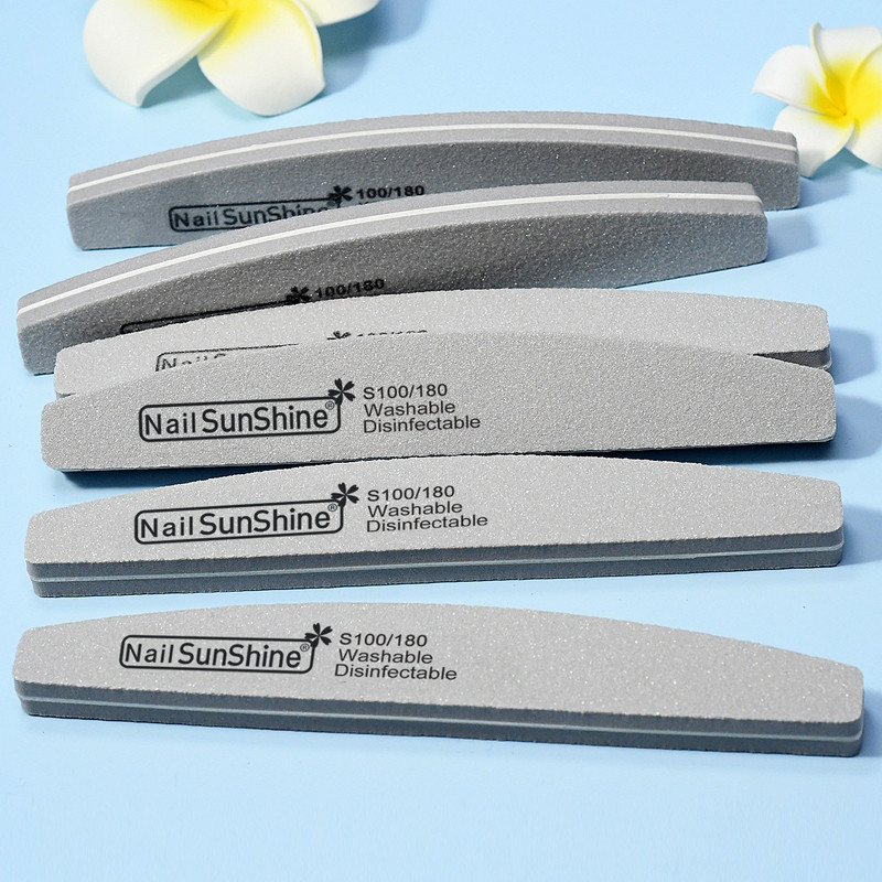 50/100 kom. Profesionalna turpija za nokte 100 180 zrnatosti Half Moon Nail Buffer Turpije Brusni papir Brusna turpija za nokte za alate za manikuru