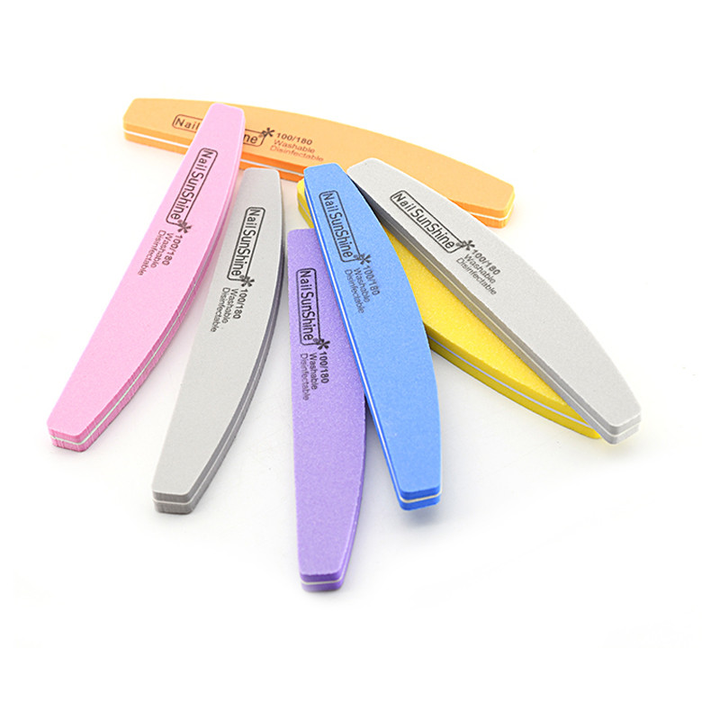 50/100 kom. Profesionalna turpija za nokte 100 180 zrnatosti Half Moon Nail Buffer Turpije Brusni papir Brusna turpija za nokte za alate za manikuru