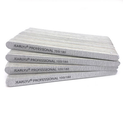 500 komada Siva drvena turpija za nokte Buffer blok za poliranje Brusna turpija smalto semipermanente 100/180 zrnatost Alat za nokte Ravni debeli štapić