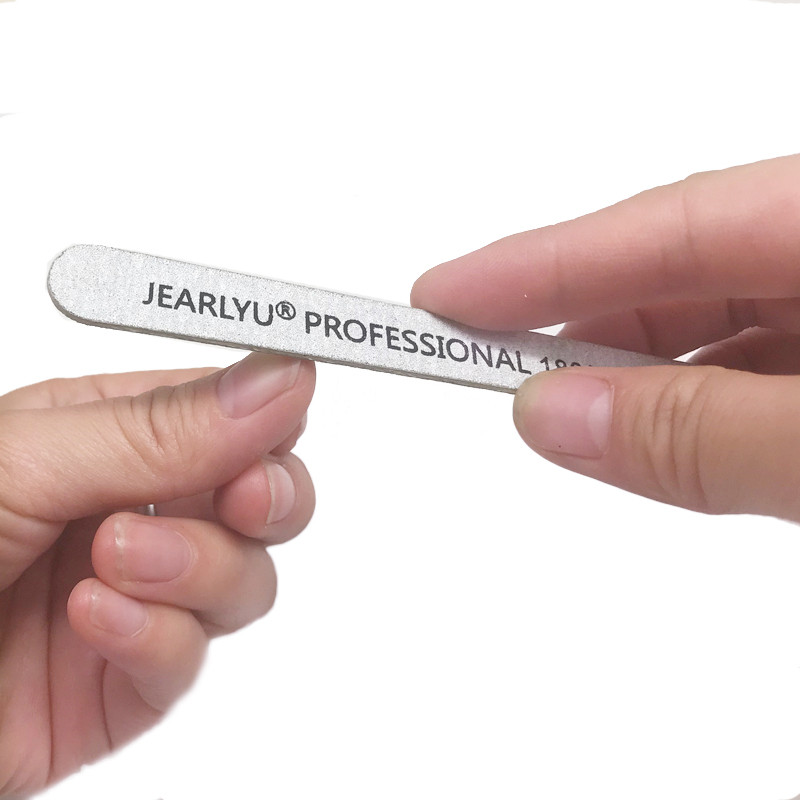 500 komada Siva drvena turpija za nokte Buffer blok za poliranje Brusna turpija smalto semipermanente 100/180 zrnatost Alat za nokte Ravni debeli štapić