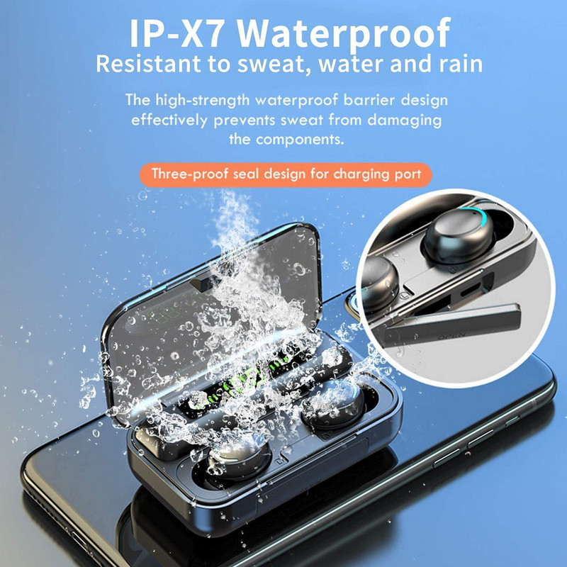 V5.1 F9 Tws ασύρματα ακουστικά M10 Ακουστικά bluetooth sport Αδιάβροχα ακουστικά HiFI Stereo arbuds Για iPhone Android pnhone