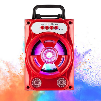 Bežični Bluetooth zvučnik USB MP3 U Disk Subwoofer Multimedijski zvučnik Šarena svjetla Vodootporan Vanjski Prijenosni