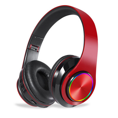 Slušalice s mikrofonom Gamerske slušalice Blutooth Surround Sound Stereo bežične slušalice USB s mikrofonom Šareno svjetlo Slušalice za prijenosno računalo