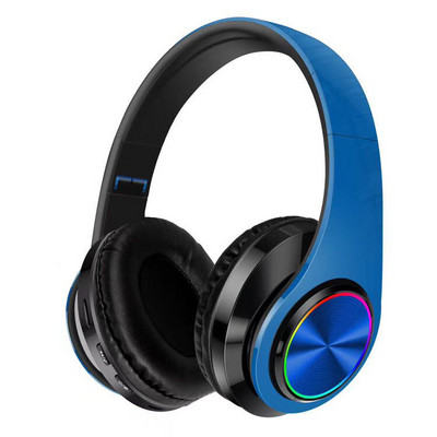 Slušalice s mikrofonom Gamerske slušalice Blutooth Surround Sound Stereo bežične slušalice USB s mikrofonom Šareno svjetlo Slušalice za prijenosno računalo