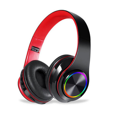 Slušalice s mikrofonom Gamerske slušalice Blutooth Surround Sound Stereo bežične slušalice USB s mikrofonom Šareno svjetlo Slušalice za prijenosno računalo
