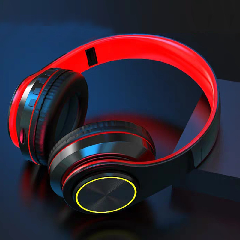 Slušalice s mikrofonom Gamerske slušalice Blutooth Surround Sound Stereo bežične slušalice USB s mikrofonom Šareno svjetlo Slušalice za prijenosno računalo