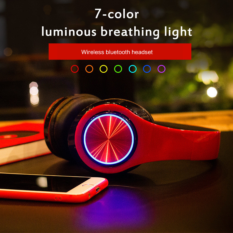 Slušalice s mikrofonom Gamerske slušalice Blutooth Surround Sound Stereo bežične slušalice USB s mikrofonom Šareno svjetlo Slušalice za prijenosno računalo