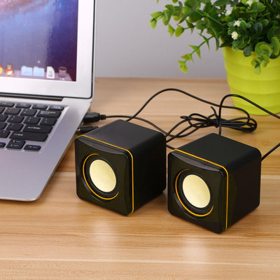 Pārnēsājams vadu USB skaļrunis mini skaļrunis skaņas stereo mūzikas atskaņotāja atbalsts radio MP3 klēpjdatora datora audio mūzikas atskaņotāja skaļrunis