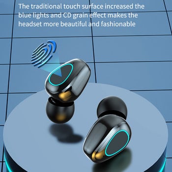 Нов стил TWS Безжични Bluetooth 5.2 Слушалки Стерео Спортни Водоустойчиви Слушалки с кука за ухо С микрофон 3500mAh Кутия за зареждане