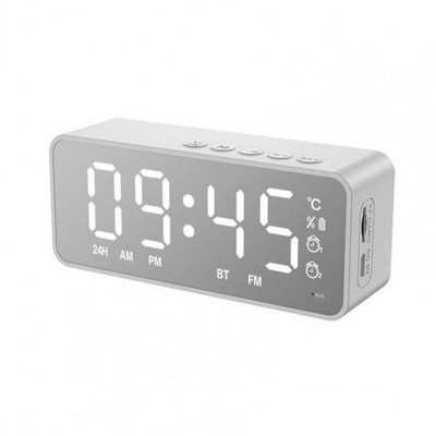 Ασύρματο ηχείο Bluetooth Επαναφορτιζόμενο φως Πολυλειτουργικό ψηφιακό ηλεκτρονικό ρολόι Ένδειξη θερμοκρασίας Ηχείο ραδιοφώνου FM