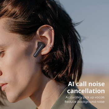 HAYLOU GT7 Безжични слушалки TWS Слушалки Bluetooth 5.2 TWS Слушалки AAC Аудио кодек Приложение за шумопотискане на AI разговори с ниска латентност