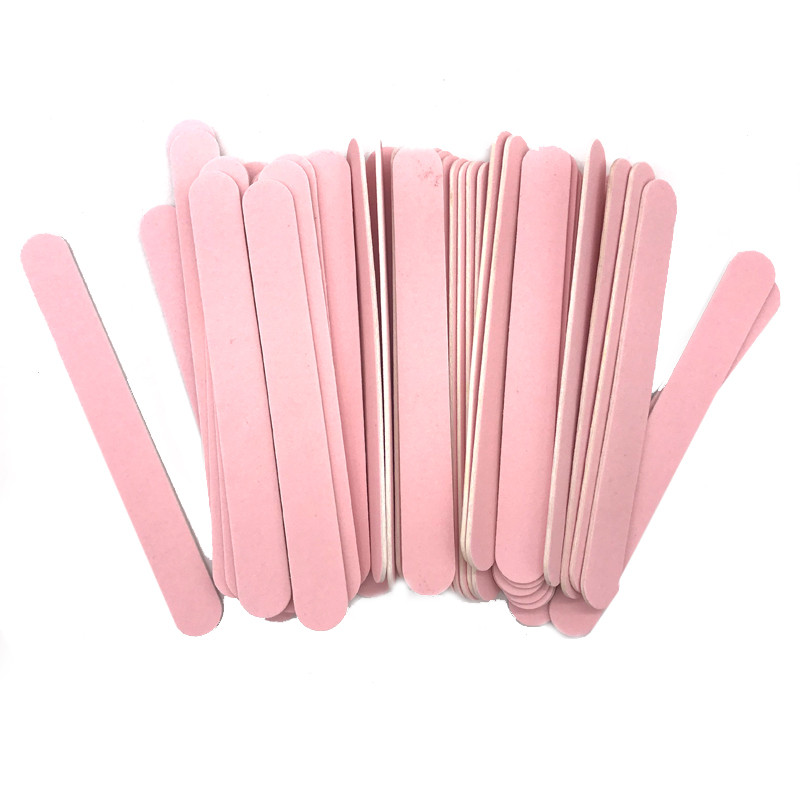 500 db Kétoldalas körömreszelő 240/240 fa körömreszelő Lime a Ongle Mini Kalk Nagels csiszolópapír eldobható manikűr lakk eszközök