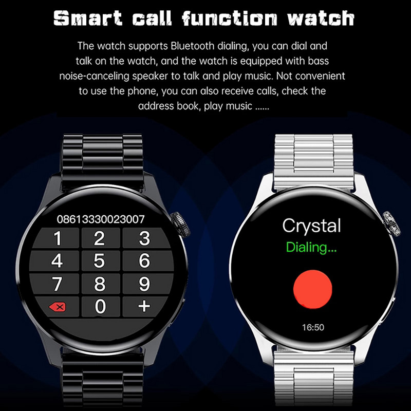 2021 m. Naujas vyrų išmanusis laikrodis „Bluetooth Call“ Neperšlampamas Sportas Fitnesas Širdies ritmo išmanusis laikrodis, skirtas „Huawei Android IOS Phone PK Watch 3“