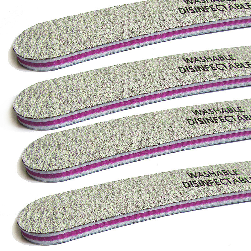 4 vnt lenktos nagų dildės manikiūrui 100/180 Emery UV gelio poliravimo priemonės nagų buferio dildės Pedikiūro poliravimo buferiai patarimai Art Nail Tools