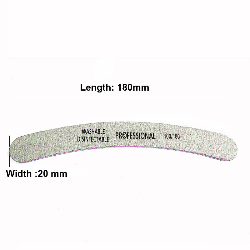 4 vnt lenktos nagų dildės manikiūrui 100/180 Emery UV gelio poliravimo priemonės nagų buferio dildės Pedikiūro poliravimo buferiai patarimai Art Nail Tools