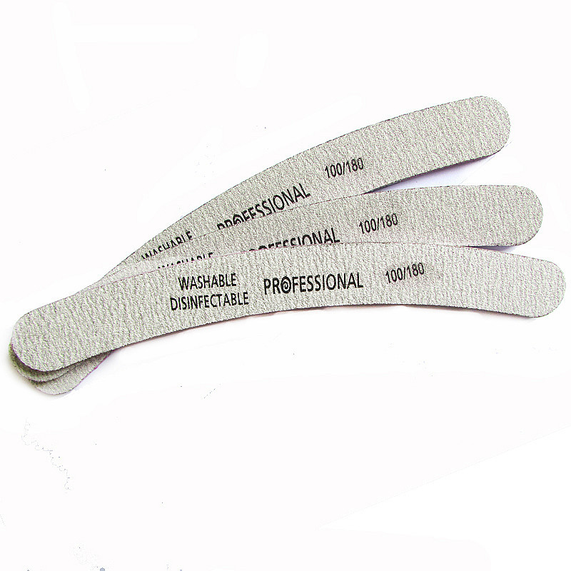 4 vnt lenktos nagų dildės manikiūrui 100/180 Emery UV gelio poliravimo priemonės nagų buferio dildės Pedikiūro poliravimo buferiai patarimai Art Nail Tools