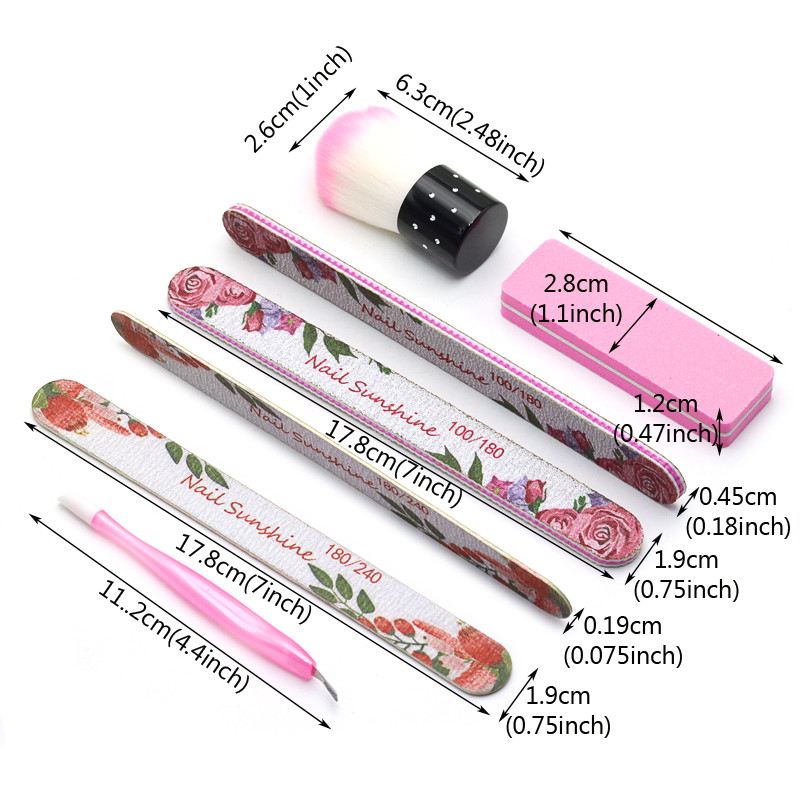 7kom/kompleta sa svime Profesionalni alati za nail art za manikuru Uklanjanje gel laka za nokte Pribor i alati za nokte mrtve kože